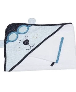 Sauthon Cape De Bain Et Gant 75x75cm En Coton Blanc