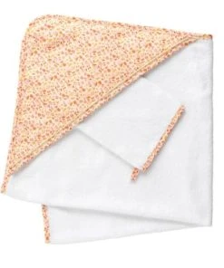 Sauthon Cape De Bain + Gant En Coton Blanc