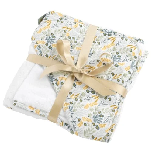 Sauthon Cape De Bain + Gant En Coton Blanc 2 Sauthon Cape De Bain + Gant En Coton Blanc – Image 2