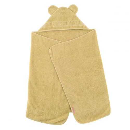 Little Crevette Cape De Bain Jaune Moutarde Coton Bio 60x120 Cm 2 Little Crevette Cape De Bain Jaune Moutarde Coton Bio 60x120 Cm – Image 2