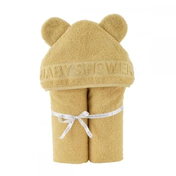 Little Crevette Cape De Bain Jaune Moutarde Coton Bio 60x120 Cm 6 Little Crevette Cape De Bain Jaune Moutarde Coton Bio 60x120 Cm – Image 6
