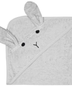 Kindsgut Cape De Bain Lapin En Coton Gris