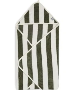 Jollein Cape De Bain Rayée Leaf Green (75 X 75 Cm)