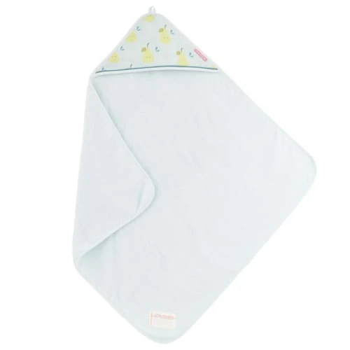 Little Crevette Cape De Bain Turquoise Coton Bio 75x75 Cm 2 Little Crevette Cape De Bain Turquoise Coton Bio 75x75 Cm – Image 2