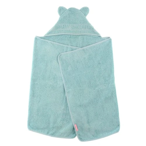 Little Crevette Cape De Bain Vert Céladon Coton Bio 60x120 Cm 2 Little Crevette Cape De Bain Vert Céladon Coton Bio 60x120 Cm – Image 2