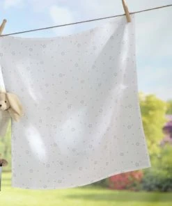 Home Maison Coffret De 3 Langes Bébé En Coton Blanc Et Gris 60x60 -Bloom-boutique coffret de 3 langes bebe en coton blanc et gris 60x60 3