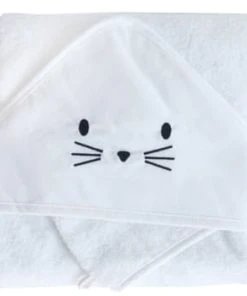 Home Maison Coffret Sortie De Bain Et Gant Rigolo Coton Blanc 75 X 75 -Bloom-boutique coffret sortie de bain et gant rigolo coton blanc 75 x 75 1