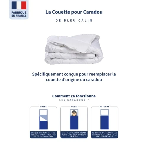 BLEU CALIN Couette Tempérée Enfant 90x190cm Spéciale Pour Parure De Lit Caradou 2 BLEU CALIN Couette Tempérée Enfant 90x190cm Spéciale Pour Parure De Lit Caradou – Image 2