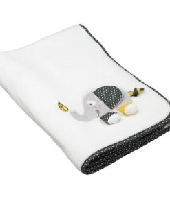 Sauthon Couverture Bébé 75X100cm En Velours Blanc