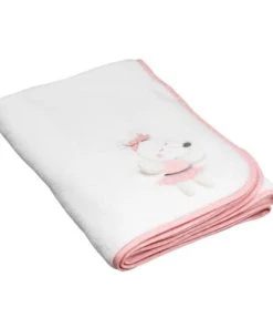 Sauthon Couverture Bébé 75X100cm En Velours Blanc