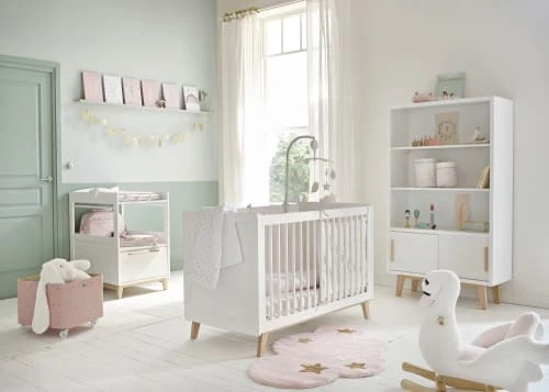 Maisons Du Monde Couverture Bébé Blanche à Pois Dorés 100x75cm CASTILLE 5 Maisons Du Monde Couverture Bébé Blanche à Pois Dorés 100x75cm CASTILLE – Image 5