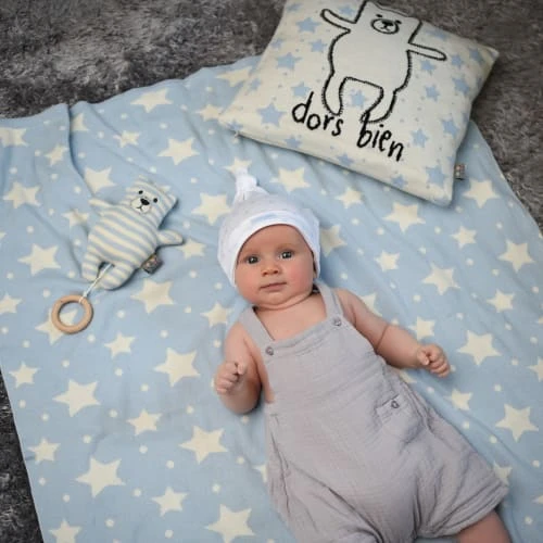 SEVIRA KIDS Couverture Bébé En Coton Bio 80 X 100 Cm 2 SEVIRA KIDS Couverture Bébé En Coton Bio 80 X 100 Cm – Image 2