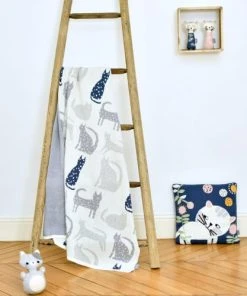 SEVIRA KIDS Couverture Bébé En Coton Bio 80 X 100 Cm -Bloom-boutique couverture bebe en coton bio 80 x 100 cm 2