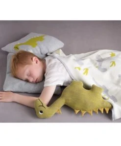 SEVIRA KIDS Couverture Bébé En Coton Bio Dino 80x100 Cm -Bloom-boutique couverture bebe en coton bio dino 80x100 cm 2