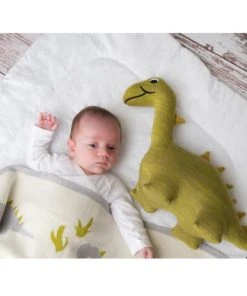 SEVIRA KIDS Couverture Bébé En Coton Bio Dino 80x100 Cm -Bloom-boutique couverture bebe en coton bio dino 80x100 cm 5
