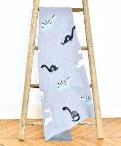 SEVIRA KIDS Couverture Bébé En Coton Bio Dino TU -Bloom-boutique couverture bebe en coton bio dino tu 5