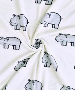 SEVIRA KIDS Couverture Bébé En Coton Bio Hippo TU