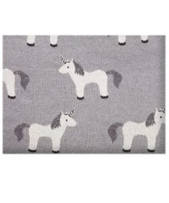 SEVIRA KIDS Couverture Bébé En Coton Bio Licorne 80 X 100 Cm