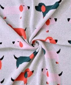 SEVIRA KIDS Couverture Bébé En Coton Bio Motifs Chiens 80 X 100 Cm