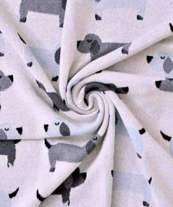 SEVIRA KIDS Couverture Bébé En Coton Bio Motifs Chiens 80 X 100 Cm