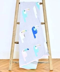 SEVIRA KIDS Couverture Bébé En Coton Bio Toucan TU -Bloom-boutique couverture bebe en coton bio toucan tu 3