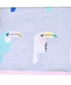 SEVIRA KIDS Couverture Bébé En Coton Bio Toucan TU -Bloom-boutique couverture bebe en coton bio toucan tu 4