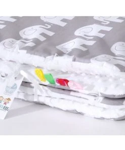 SEVIRA KIDS Couverture Bébé En Coton Et Minky 100 X 75 Cm -Bloom-boutique couverture bebe en coton et minky 100 x 75 cm 2