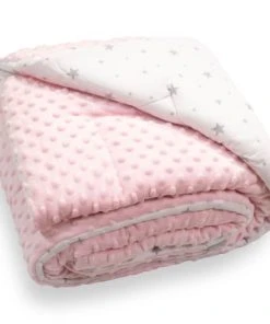 SEVIRA KIDS Couverture Bébé En Coton Et Minky 100 X 75 Cm