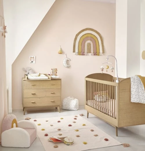 Maisons Du Monde Couverture Bébé En Coton Motifs Palmiers Et Arcs-en-ciel Multicolores 4 Maisons Du Monde Couverture Bébé En Coton Motifs Palmiers Et Arcs-en-ciel Multicolores – Image 4