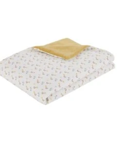 Maisons Du Monde Couverture Bébé En Coton Motifs Palmiers Et Arcs-en-ciel Multicolores