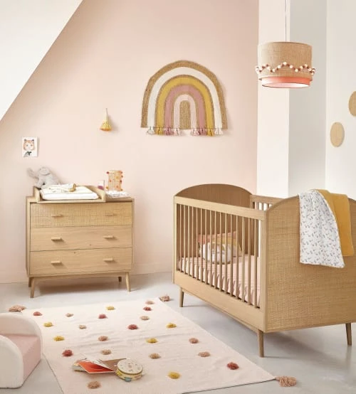 Maisons Du Monde Couverture Bébé En Coton Motifs Palmiers Et Arcs-en-ciel Multicolores 5 Maisons Du Monde Couverture Bébé En Coton Motifs Palmiers Et Arcs-en-ciel Multicolores – Image 5