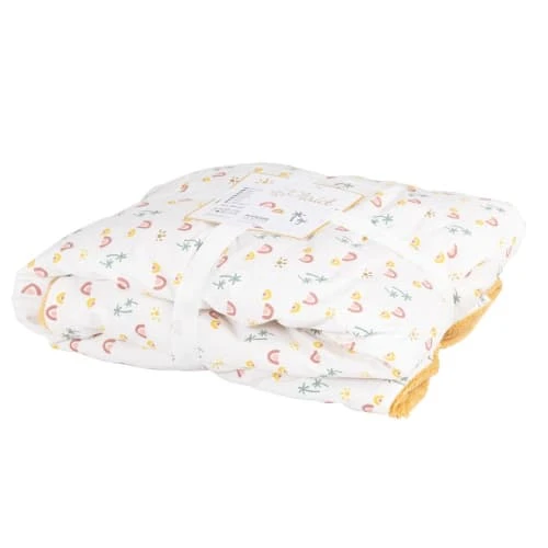 Maisons Du Monde Couverture Bébé En Coton Motifs Palmiers Et Arcs-en-ciel Multicolores 3 Maisons Du Monde Couverture Bébé En Coton Motifs Palmiers Et Arcs-en-ciel Multicolores – Image 3