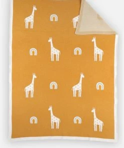 Noukie's Couverture Bébé En Tricot TSO Ocre (75 X 100 Cm)