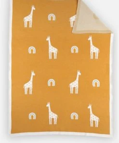 Noukie's Couverture Bébé En Tricot TSO Ocre (75 X 100 Cm) -Bloom-boutique couverture bebe en tricot tso ocre 75 x 100 cm 4