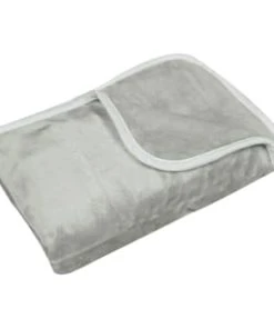 KINOUSSES Couverture Bébé Turquoise Flanelle -Bloom-boutique couverture bebe gris flanelle 1
