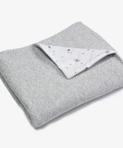 KINOUSSES Couverture Bébé Gris Velours -Bloom-boutique couverture bebe gris velours 4