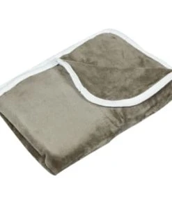 KINOUSSES Couverture Bébé Gris Flanelle -Bloom-boutique couverture bebe marron flanelle 1