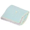Home Maison Couverture Bébé Réversible Demi Lune Anis/Gris 75x100