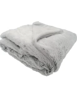 Home Maison Couverture Bébé Snow Doublée En Coton Gris 75x100
