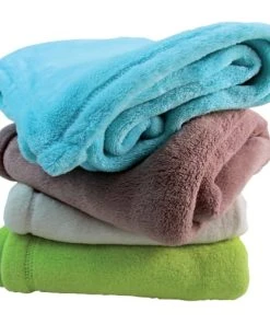 Home Maison Couverture Bébé Unie Et Colorée Turquoise 100x150 -Bloom-boutique couverture bebe unie et coloree turquoise 100x150 3