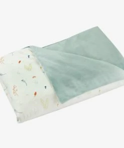 KINOUSSES Couverture Bébé Vert Sauge Velours