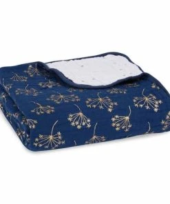 Aden + Anais Couverture De Rêve Dream Blanket Métallique Gold Deco (120 X 120 Cm)