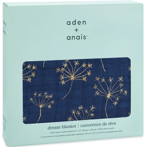 Aden + Anais Couverture De Rêve Dream Blanket Métallique Gold Deco (120 X 120 Cm) 4 Aden + Anais Couverture De Rêve Dream Blanket Métallique Gold Deco (120 X 120 Cm) – Image 4