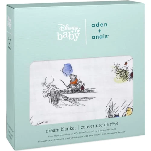 Aden + Anais Couverture De Rêve Winnie The Pooh (120 X 120 Cm) 2 Aden + Anais Couverture De Rêve Winnie The Pooh (120 X 120 Cm) – Image 2