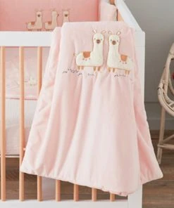 Noukie's Couverture En Veloudoux Rose Lama Sacha (75x 100 Cm) -Bloom-boutique couverture en veloudoux rose lama sacha 75x 100 cm 5