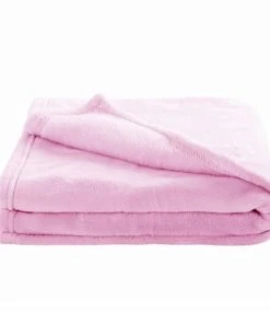 Home Maison Couverture Enfant En Microfibre Rose 150 X 100