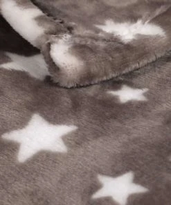 Alternative view of Home Maison Couverture Enfant Imprimée étoiles Microfibre Gris 150 X 100