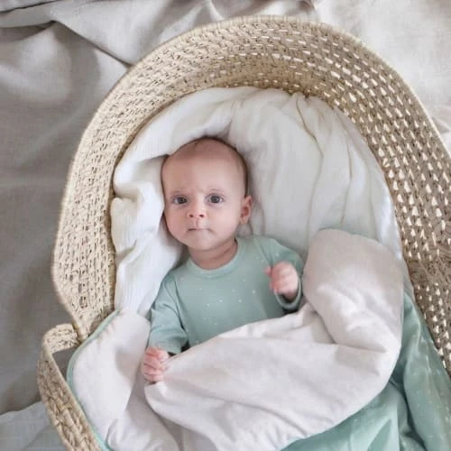 Bemini Couverture Frizy étoiles Et Lunes Vert (75 X 100 Cm) 2 Bemini Couverture Frizy étoiles Et Lunes Vert (75 X 100 Cm) – Image 2