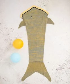 Crochetts Couverture Gris Requin 70X140 Cm -Bloom-boutique couverture gris requin 70x140 cm 4