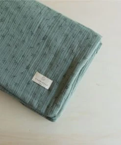 Gabrielle Paris Couverture Légère En Gaze De Coton Bio à Motifs Vert -Bloom-boutique couverture legere en gaze de coton bio a motifs vert 2